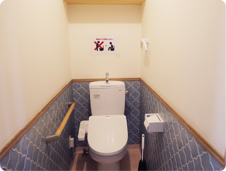 トイレも清潔に保たれています